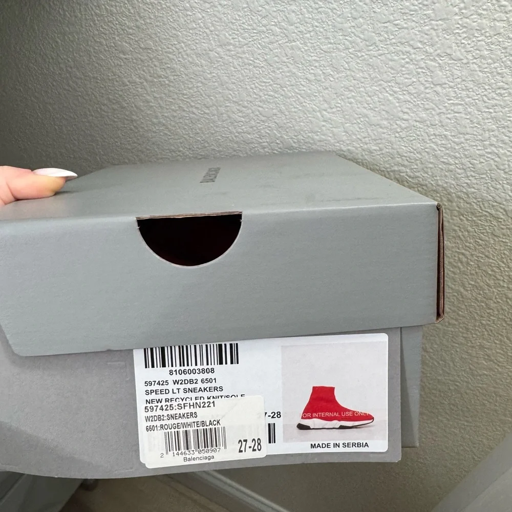 Balenciaga Red Men's Sock Sneakers
